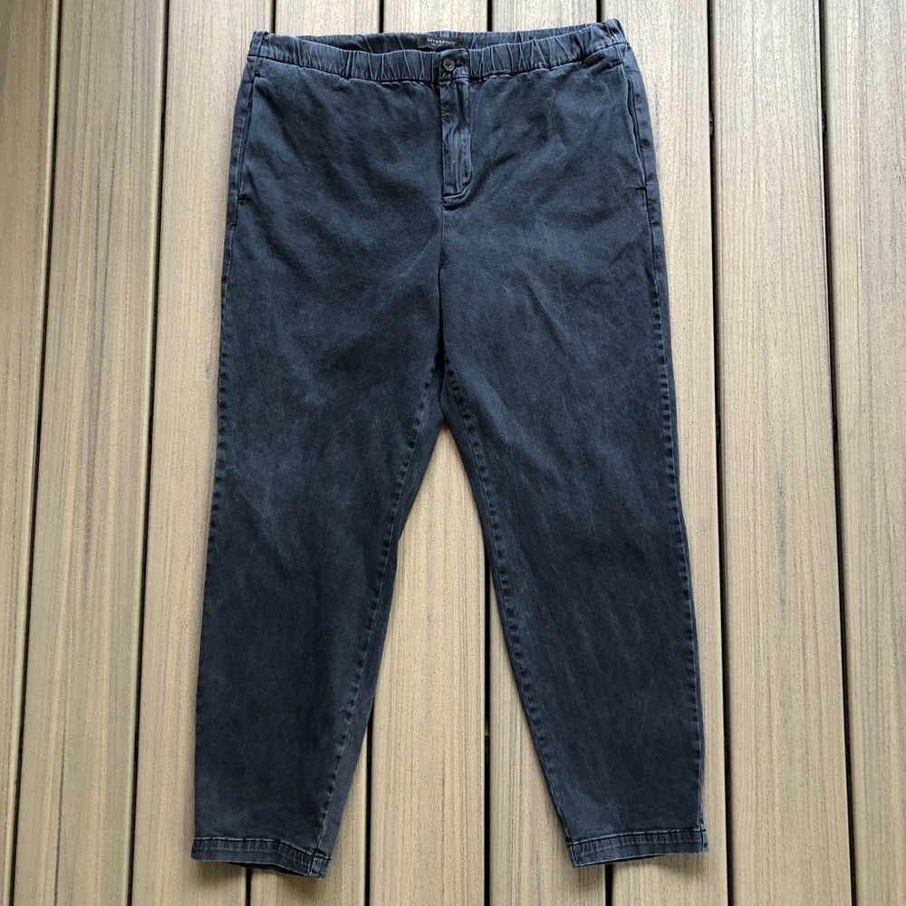 Liverpool Los Angeles Black Burnout Trousers Size XXL